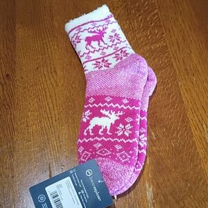 Magellan Outdoors Pink and White Patterned Socks